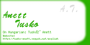 anett tusko business card